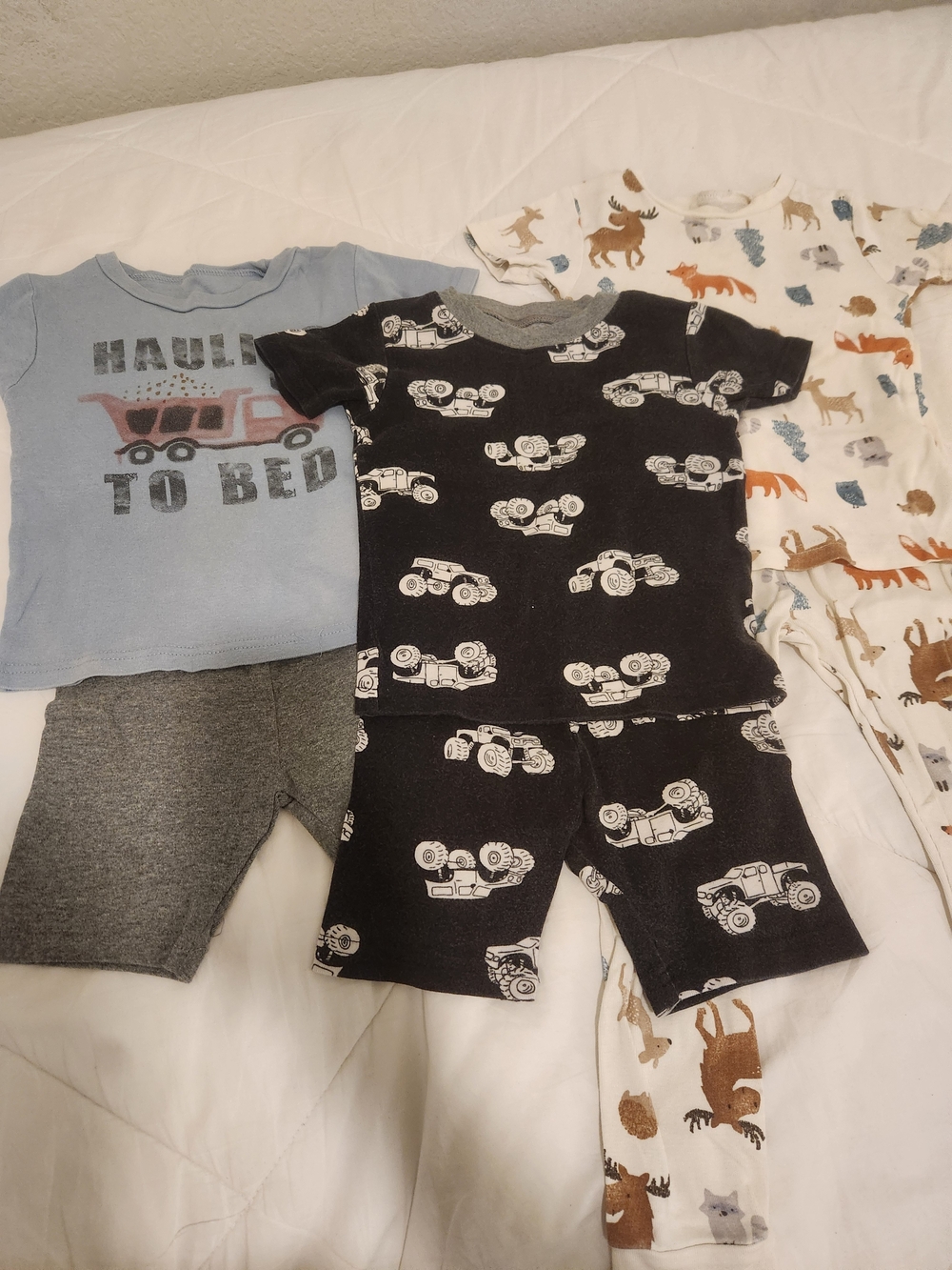 Carter's Light Blue, Black & White Kids Pajama Mix